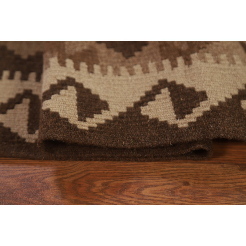 Tapis géométrique réversible kilim 7 x 10