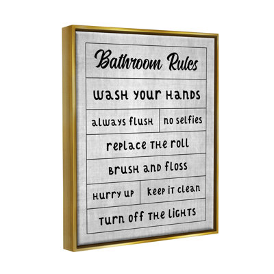 "Bathroom Rules", giclée par CAD Designs