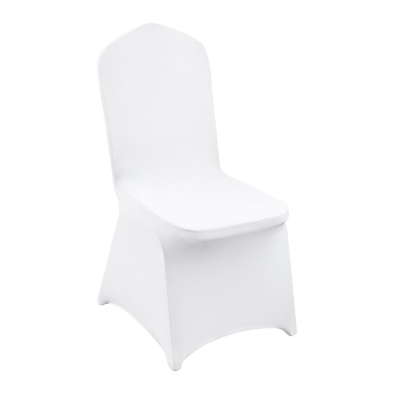Paquet de 200 housses de chaise pliantes en élasthanne extensible universelle - Housses élastiques blanches de qualité supérieure pour mariages, banquets et événements