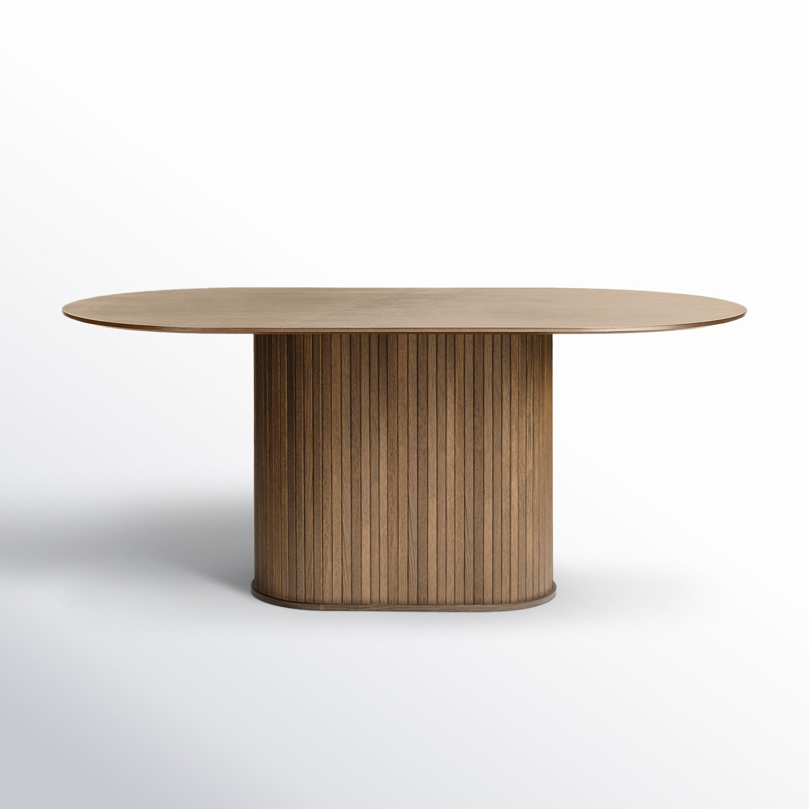 Iris 71'' Oval Dining Table, Smoked Oak