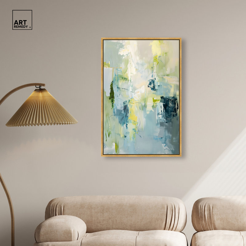 «Glacial Melt», reproduction d'art sur toile encadrée par Art Remedy, cadre doré, 24 x 36, 37"H x 25"W, Encadrement doré