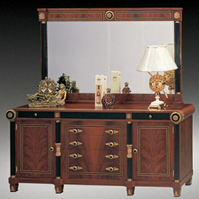Torin Flat Solid Wood Dresser Mirror