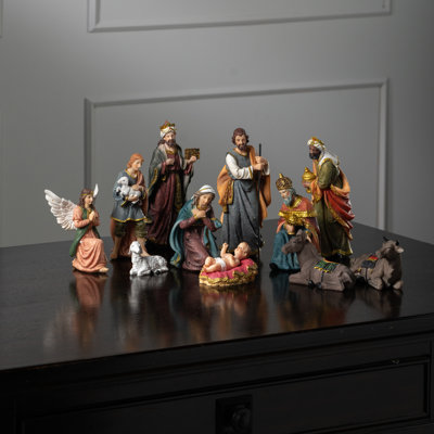 Ensemble 11 pièces crèches et mages