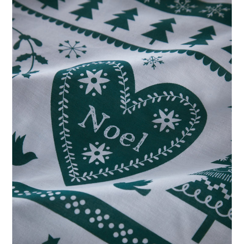 Shayla Christmas Polycotton Noel Pattern Duvet Cover Set, Kingsize - 2 Standard Pillowcases
