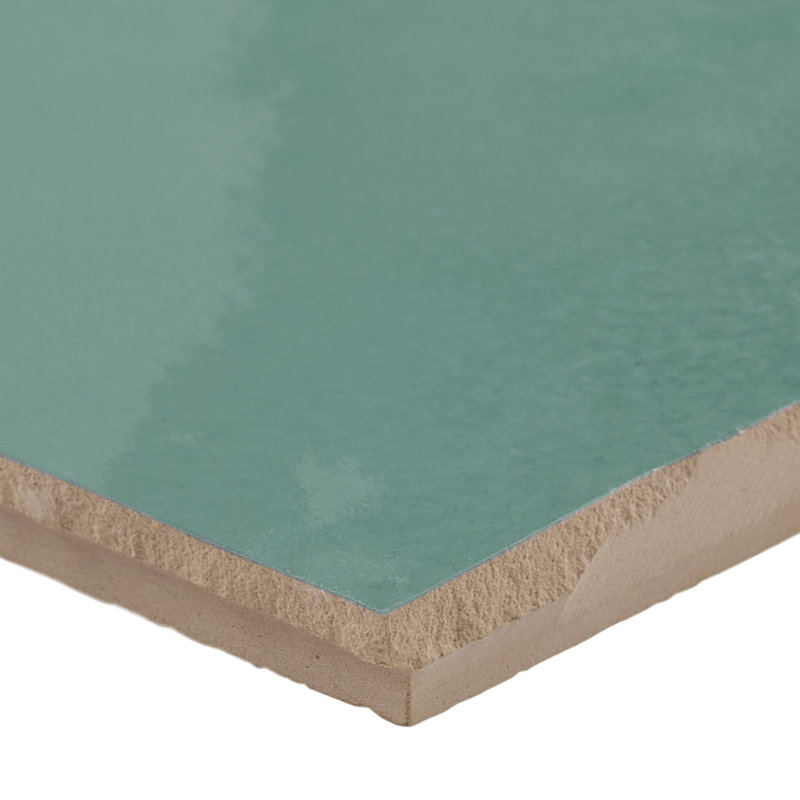 Virello 4x4 Glossy Ceramic Wall Tile, Mint Green