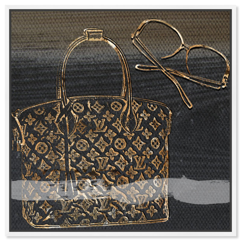 Luxe Musts Handbags - impression sur toile, Toile blanche encadrée, H 12 po x l 12 po