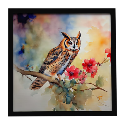 Long-Eared Owl Framed Metal Print
