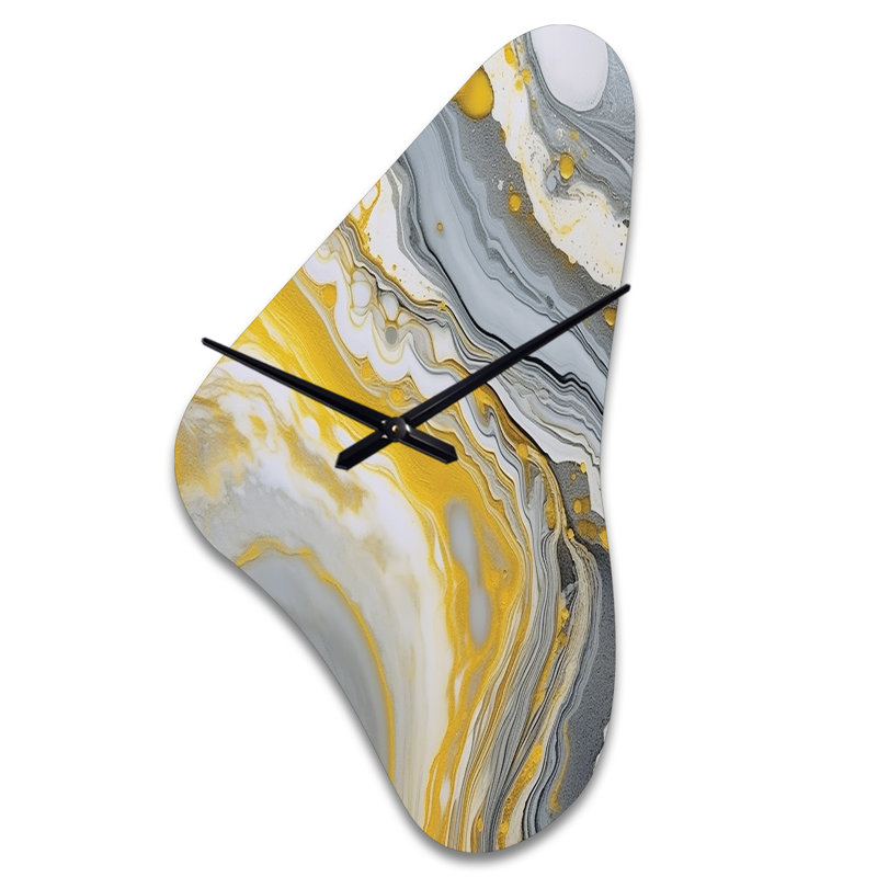 Cedro - Boomerang Shape Unique Abstract Wall Clock, Moyenne