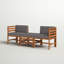 Acacia Patio Sofa with Cushions and Ottoman-827148862-815904569