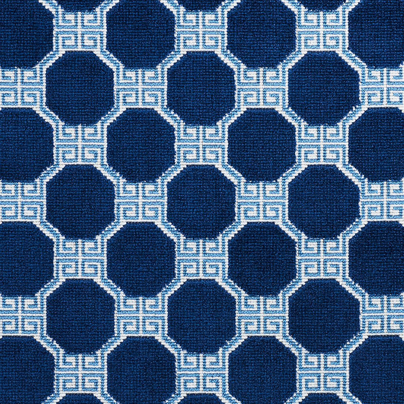 Tissu de velours Octavia, Saphir