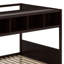 Lit superposé avec tablettes, escalier de rangement et 2 tiroirs-327185020