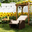 Fauteuil inclinable pivotant confortable en osier