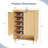 31.6 Inch 2 Door 1 Panel 1 Shelf Conical Leg Slatted Shoe Cabinet-601089799