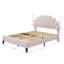 Lit plateforme tapissier avec tête de lit en velours à motif floral-1105668430-1105668416