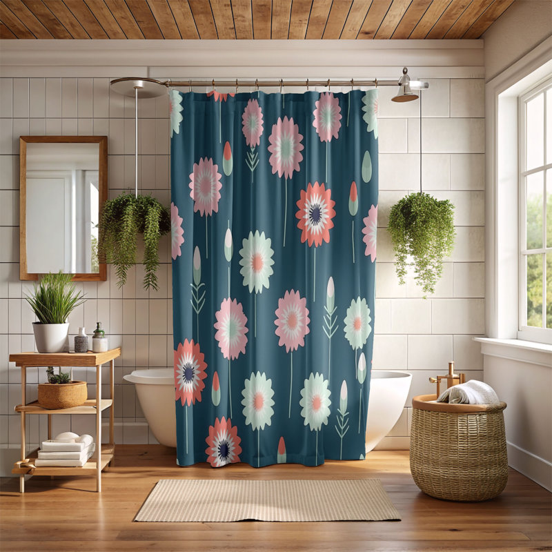 Starry Retreat - Rideau de douche Premium, H 74 po x l 71 po