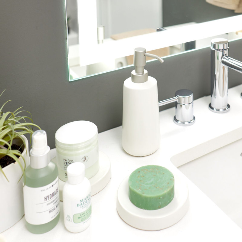 iDesign Eco Vanity Ceramic Soap Dish, Coconut