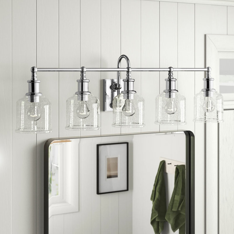 Zendaya 5-Light Dimmable Globe Bath Bar , Chrome