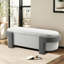 Banc polyvalent pour n'importe quelle pièce - Spacieux, blanc avec gris, capacité de 28 lb, supporte 250 lb, chambre à coucher et gris, jusqu'à un dos nu