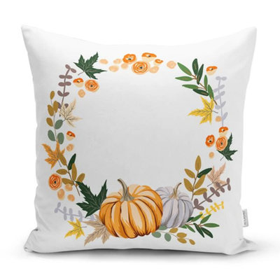 Indoor / Outdoor Floral Square Throw Cushion Cover
