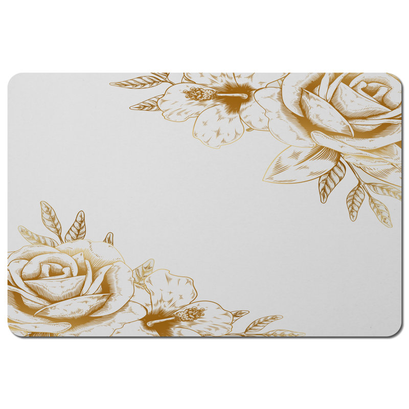 Neutra Polyester, Wood Floral Rectangle Placemat