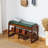 Solid Wood Bench, Entryway Shoe Bench With Cushion, Flip-Open Storage Compartment