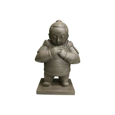 Statue d’extérieur en béton léger et en béton avec statue de 19 pouces de hauteur, gris sculptant