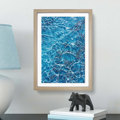 Ripples of Blue in Abstract - Picture Frame Graphic Art Print