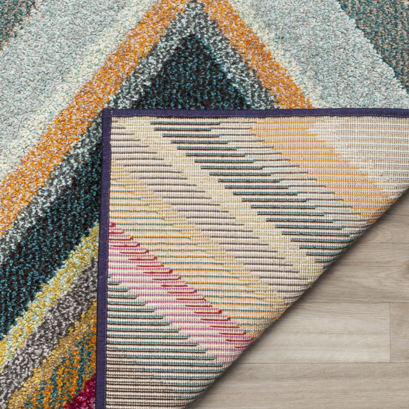Tapis à chevrons Aljoharah Performance, Rectangle 6 pi 7 po x 9 pi 2 po