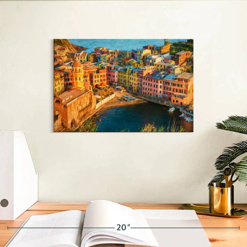 Gillard Vernazza incroyable dans les Cinque Terre, H 8 po x l 12 po