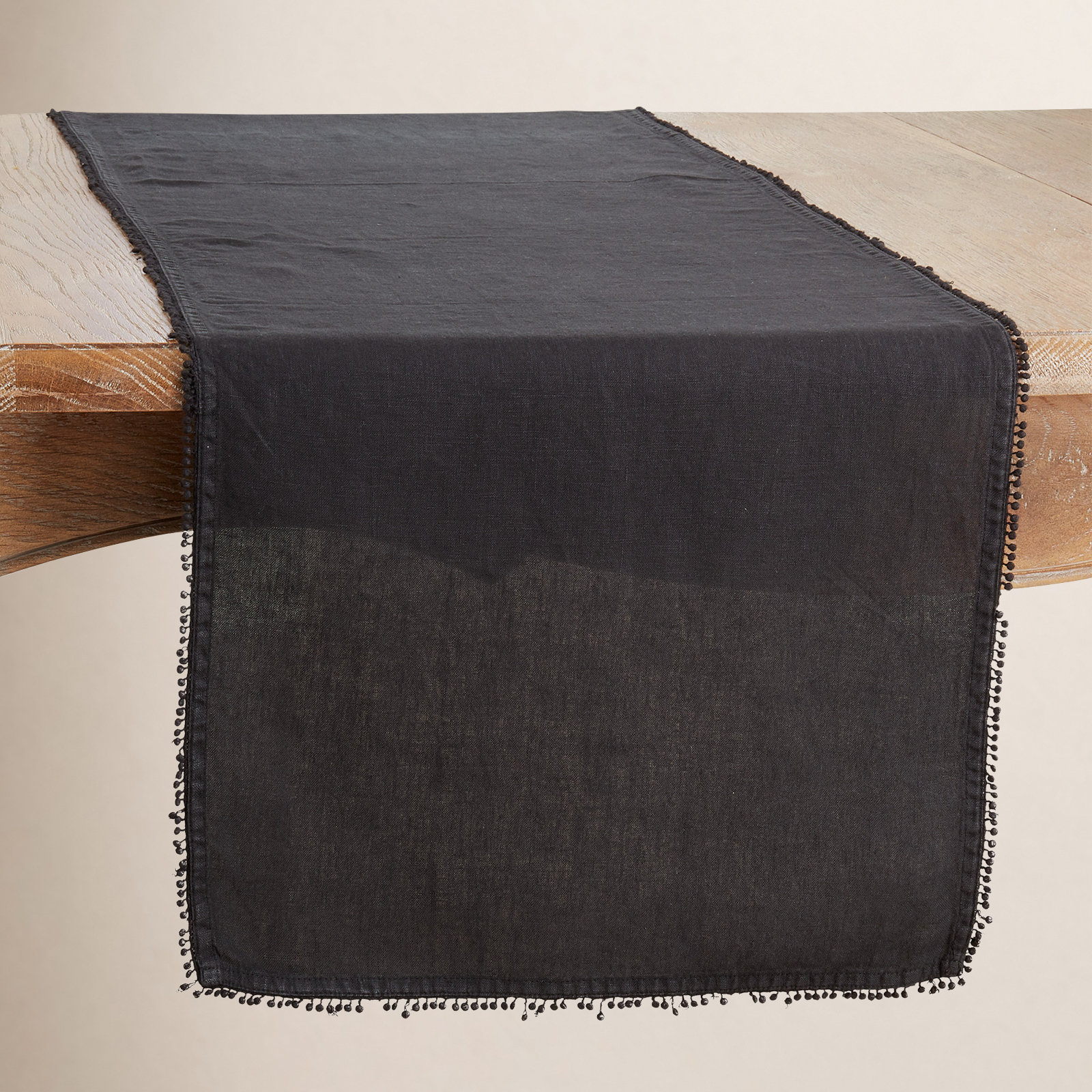 Trezza Table Runner, Black