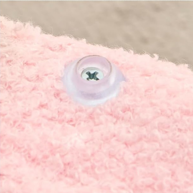 Upholstered Pouf, Pink