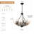 6 - Light 23.6'' Dimmable Rustic Farmhouse Style Resin Antlers Chandelier For Dining Room, Kitchen, Island, Living Room-955957240