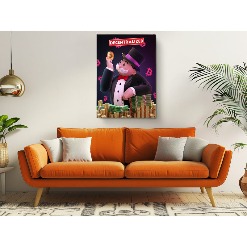 «Mr. Monopoly», reproduction sur toile, H 36 po x l 24 po