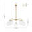 5 - Light Ribbed Sputnik Sphere Modern Glass Bubble Chandelier-804012359