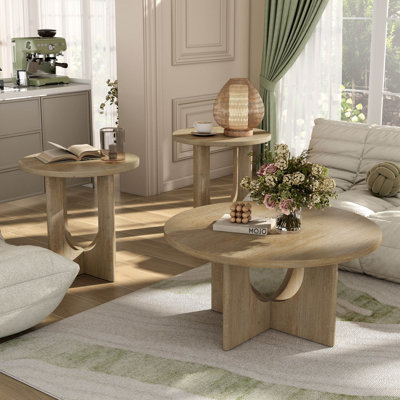 Horry 3-Piece Round Coffee Table Set