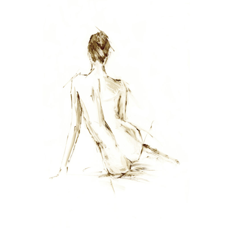 Étude de la figure Drybrush II, H 36 po x l 24 po