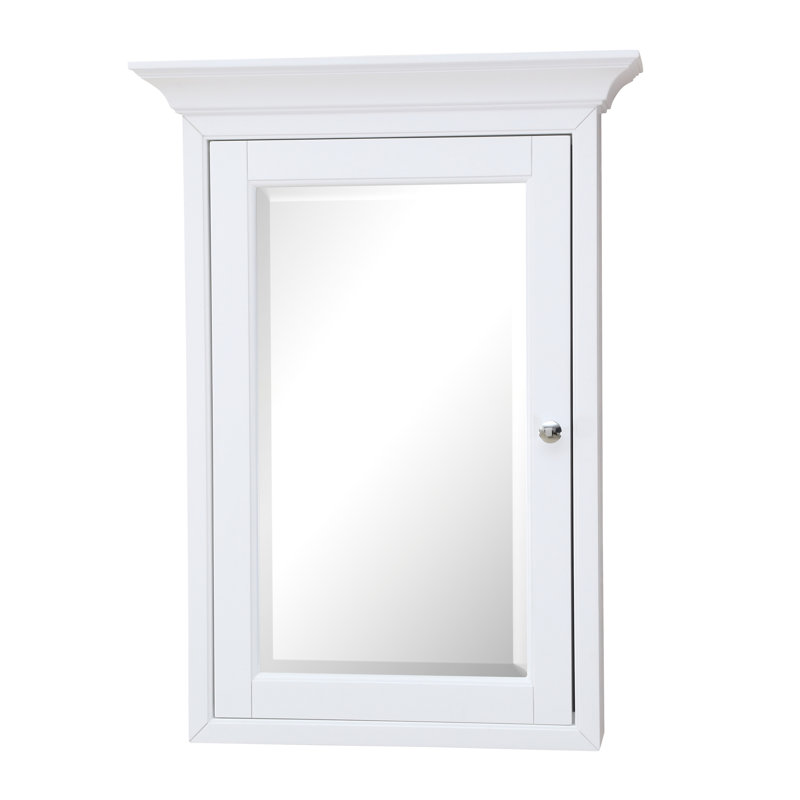 Armoire à pharmacie à fixation en surface avec 4 tablettes réglables Bernardsville, Blanc