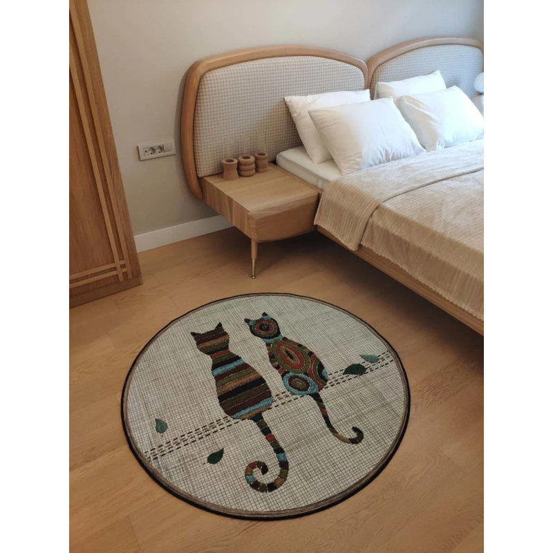 Tapis rond rond avec envers antidérapant Toscana, Rond 2 pi 11 po