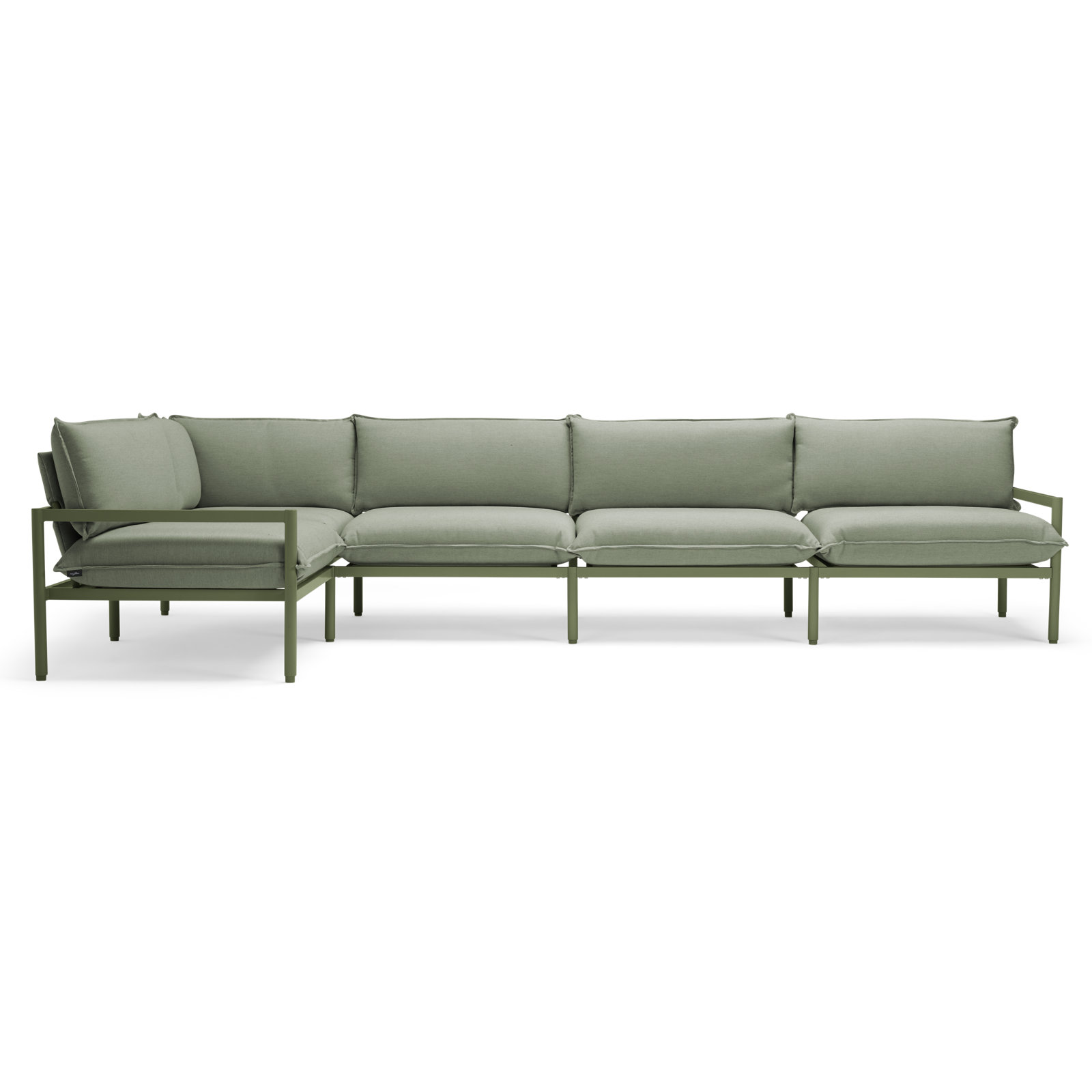 Terra 136" Sunbrella® Patio Sectional, Olive