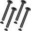 Set of 4 Cylindrical Table Legs 28" | 1200lb Capacity, Black Metal with Adjustable Feet for DIY Furniture Projects