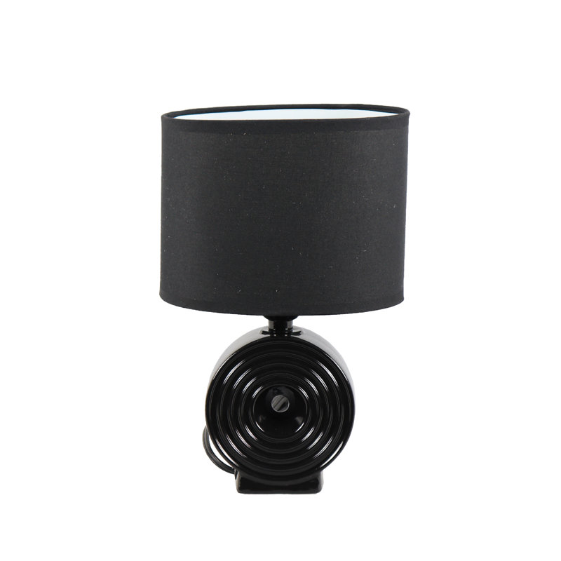 Lampe de table 12,6 "avec prise Zalekha, Noir
