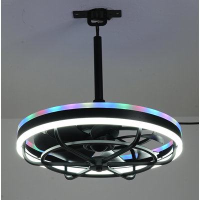 Ventilateur de plafond encastré industriel à intensité variable 6 lumières à DEL Dimmable