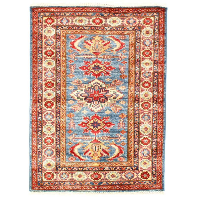 Mcgillivary Wool Oriental Area Rug in Light Blue