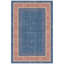 Tapis Whitfield moderne minimaliste à bordure géométrique turquoise, rose et crème, lavable à la machine, antidérapant, à poils courts, pour intérieur et extérieur, adapté aux animaux domestiques, idéal pour le salon, la chambre, la salle à manger, l'entrée, le corridor ou le bureau.-436885851