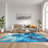 Nourison Color Splash 4' x 6' Blue Ivory Modern Rug-117953618