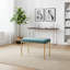 Repose-pieds moderne avec repose-pieds en métal doré, banc décoratif rembourré pour chambre à coucher et salon-1860480914