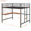 Lit mezzanine double en métal avec bureau et grille en métal-810572481