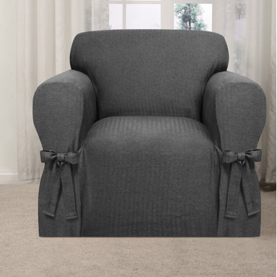 Evening Flannel Box Cushion Armchair Slipcover