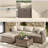 9 Pcs Outdoor Cushion Slipcovers All-Weather Patio Cushion Covers For Outdoor Furniture, Covers Only-1532766490