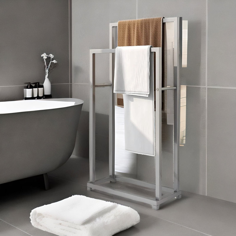 Porte-serviettes sur pied, Argent